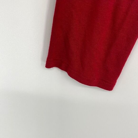 Eileen Fisher Round Neck Viscose Jersey Long Sleeve Tee Tunic Top‎ Red Small - Picture 5 of 11